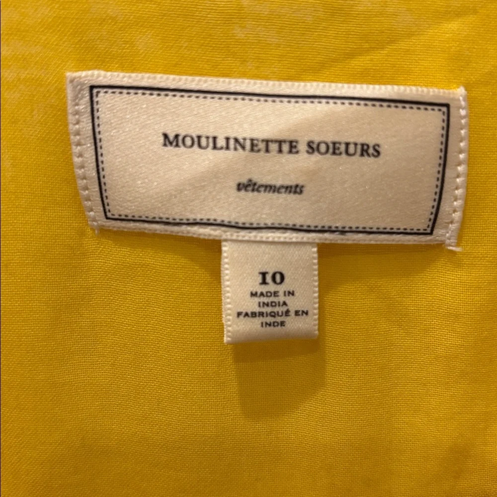 Moulinette Soeurs Vibrant Yellow Dress with matching slip - Picture 2 of 8